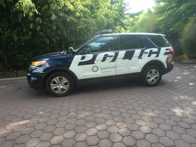 smithsonian police suv at the national zoo in washington dc
